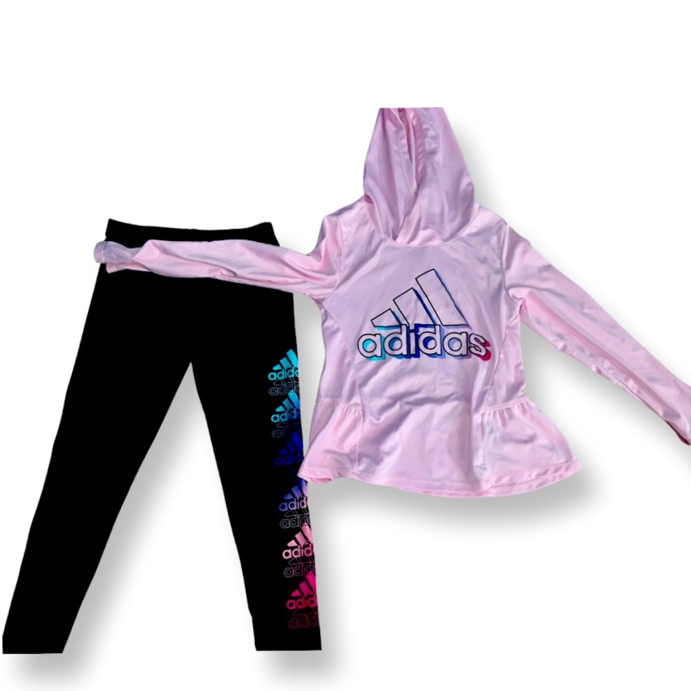 Adidas Set, Size 6! Flowy Top With Matching Tights